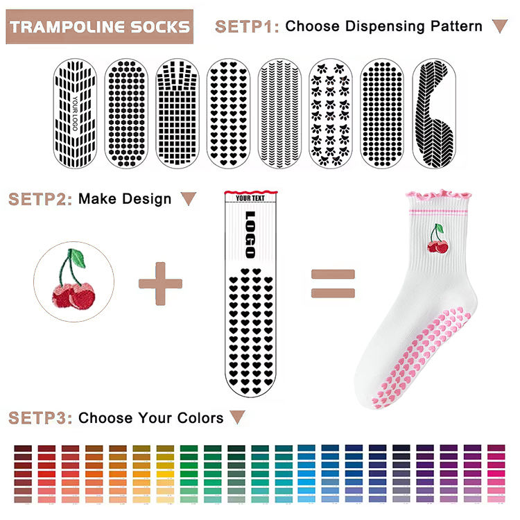 Original grip sock customization workflow with website-color accents